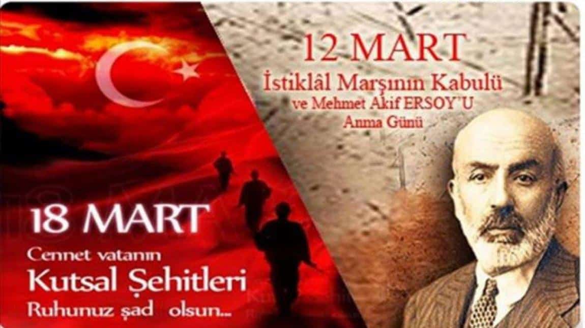 2 Mart İstiklal Marşı'nın Kabulü ve 18 Mart Çanakkale Zaferi Okulumuzda Kutlandı